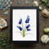 Minimalist Botanical Bluebonnet Sea Glass Framed Art - Black - 8" X 6" - image 8