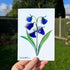Farmhouse Calming Bluebell Sea Glass Framed Art - Seaglass Card - 8" X 6" - image 1