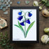 Farmhouse Calming Bluebell Sea Glass Framed Art - Black - 8" X 6" - image 8