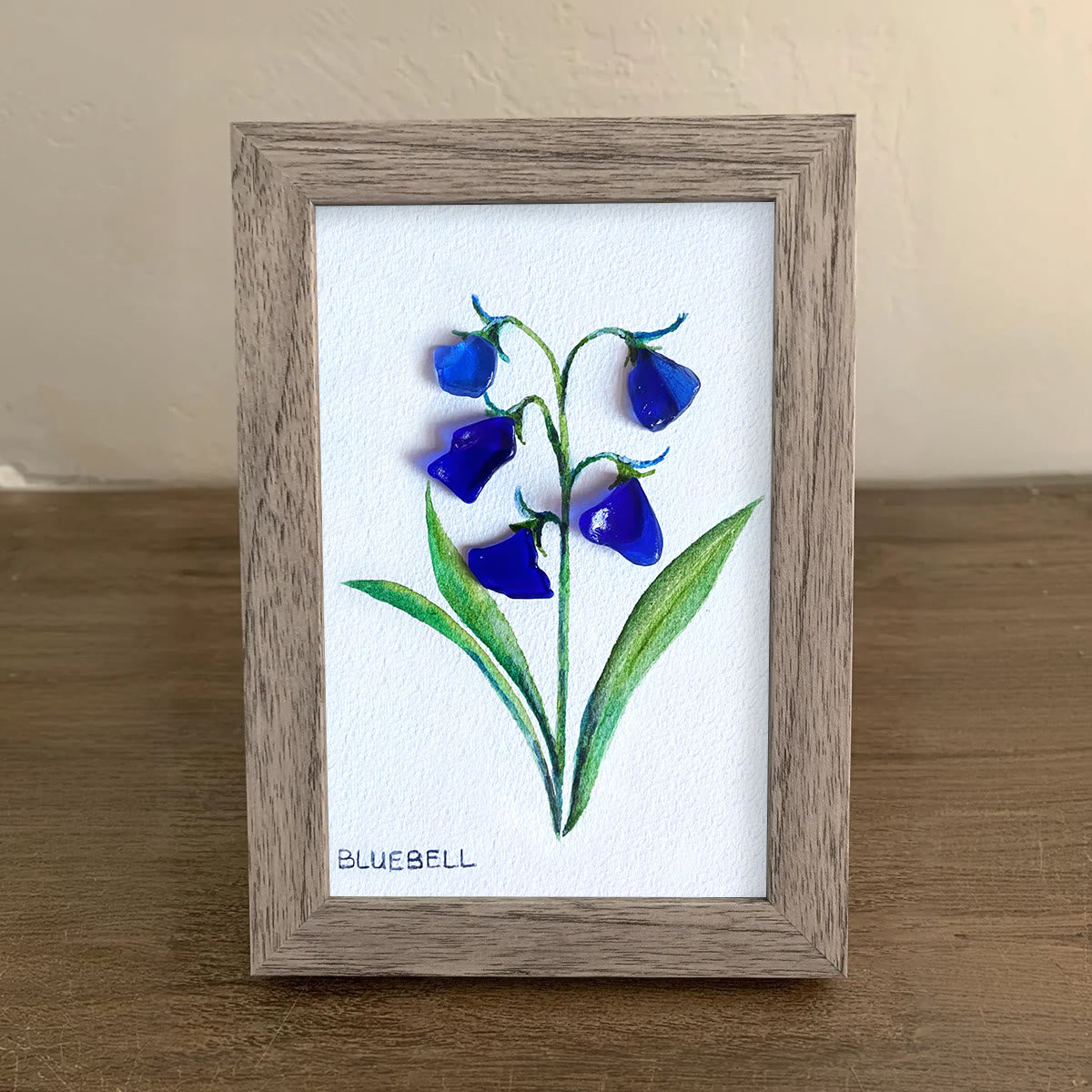 Farmhouse Calming Bluebell Sea Glass Framed Art - image 3