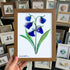 Farmhouse Calming Bluebell Sea Glass Framed Art - Walnut Brown - 8" X 6" - image 7