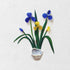 Blue & Yellow Iris Flower Sea Glass Framed Art - image 2