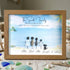 Beach Scene Personalized Family Name Sea Glass Framed Art - Walnut Brown - 6" X 8" - image 8