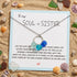 Trio Pendant & Hammered Circle Sea Glass Necklace - image 2