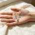 Ethereal Aqua & Sage Sea Glass Teardrop Necklace - image 3