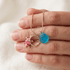 Azure Tide Turtle & Eternity Circle Pendant Sea Glass Necklace - image 6