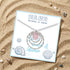 Blush Sea Glass Triple Circle Ripple Pendant Necklace - image 2