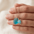 Good Luck Turtle Ocean Aqua Blue Sea Glass Necklace - image 6