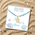 Aqua & White Stone Beaded Necklace With Sea Glass Charm - image 2