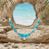 Mermaid's Pearl Treasure Ocean Blue Sea Glass Necklace - image 6