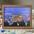 Southwest Desert Sunset Cactus Pebble Framed Art - Walnut Brown - 6" X 8" - image 7