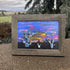 Southwest Desert Sunset Cactus Pebble Framed Art - image 0
