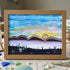 Mountain Scene Desert Fusion Pebble Sea Glass Framed Art - Walnut Brown - 6" X 8" - image 7