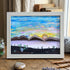 Mountain Scene Desert Fusion Pebble Sea Glass Framed Art - White - 6" X 8" - image 9