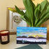 Mountain Scene Desert Fusion Pebble Sea Glass Framed Art - Seaglass Card - 6" X 8" - image 1