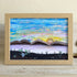 Mountain Scene Desert Fusion Pebble Sea Glass Framed Art - Oak - 6" X 8" - image 6
