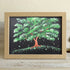 Tree Of Life Falling Leaves Artisan Sea Glass Framed Art - Oak - 6" X 8" - image 6