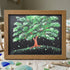 Tree Of Life Falling Leaves Artisan Sea Glass Framed Art - Walnut Brown - 6" X 8" - image 7