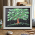Tree Of Life Falling Leaves Artisan Sea Glass Framed Art - White - 6" X 8" - image 9