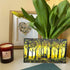Golden Forest Sunset With Lovers On Bench Sea Glass Framed Art - Seaglass Card - 6" X 8" - image 1