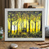 Golden Forest Sunset With Lovers On Bench Sea Glass Framed Art - White - 6" X 8" - image 9