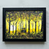 Golden Forest Sunset With Lovers On Bench Sea Glass Framed Art - Black - 6" X 8" - image 8