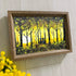 Golden Forest Sunset With Lovers On Bench Sea Glass Framed Art - image 0