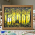 Golden Forest Sunset With Lovers On Bench Sea Glass Framed Art - Walnut Brown - 6" X 8" - image 7
