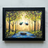 Forest River Scene Birds & Leaves Sea Glass Framed Art - Black - 6" X 8" - image 8