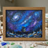 Romantic Galaxy Night Sky Sea Glass Framed Art - Walnut Brown - 6" X 8" - image 7