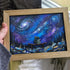 Romantic Galaxy Night Sky Sea Glass Framed Art - image 0