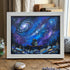Romantic Galaxy Night Sky Sea Glass Framed Art - White - 6" X 8" - image 9