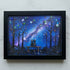 Milky Way & Starry Night Couple Sea Glass Framed Art - Black - 6" X 8" - image 8