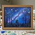 Milky Way & Starry Night Couple Sea Glass Framed Art - Walnut Brown - 6" X 8" - image 7