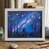 Milky Way & Starry Night Couple Sea Glass Framed Art - White - 6" X 8" - image 9