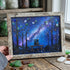 Milky Way & Starry Night Couple Sea Glass Framed Art - Retro White - 6" X 8" - image 10