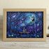 To The Moon And Back Night Sky Sea Glass Framed Art - Oak - 6" X 8" - image 6