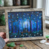 Enchanted Blue Night Lovers Sea Glass Framed Art - Retro White - 6" X 8" - image 10