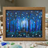 Enchanted Blue Night Lovers Sea Glass Framed Art - Walnut Brown - 6" X 8" - image 7