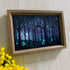 Moonlight Forest Scene Owl Sea Glass Framed Art - image 4