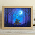 Soulmate Couple Stargazing Sea Glass Framed Art - Oak - 6" X 8" - image 6