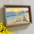 Golden Sunset Ocean Waves Sea Glass Framed Art - image 0
