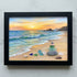 Golden Sunset Ocean Waves Sea Glass Framed Art - Black - 6" X 8" - image 8