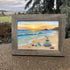 Golden Sunset Ocean Waves Sea Glass Framed Art - image 3