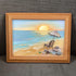 Beach Chair Watching Ocean Sunset Sea Glass Framed Art - image 5