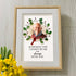 Custom Loved One Photo Memorial Sea Glass Wreath Framed Art - image 0