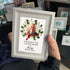 Custom Loved One Photo Memorial Sea Glass Wreath Framed Art - image 4
