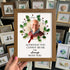 Custom Loved One Photo Memorial Sea Glass Wreath Framed Art - Walnut Brown - 8" X 6" - image 7
