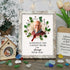 Custom Loved One Photo Memorial Sea Glass Wreath Framed Art - Retro White - 8" X 6" - image 10
