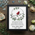 Custom Name & Date Bird Memorial Sea Glass Wreath Framed Art - Black - 8" X 6" - image 8